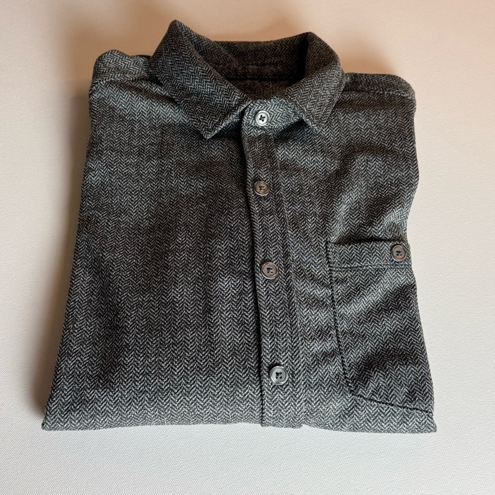 Thomas Sterling Herringbone Button-Down Shirt Men… - image 2